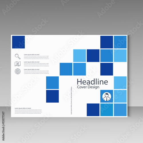 Abstract brochure template design with squares
