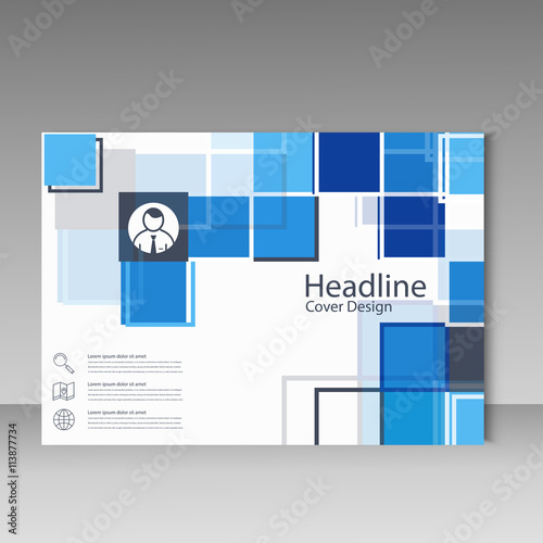 Abstract brochure template design with squares
