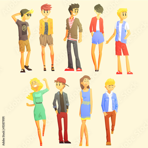 Young Stylishly Dressed People