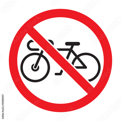 No Bicycles Prohibition Symbol