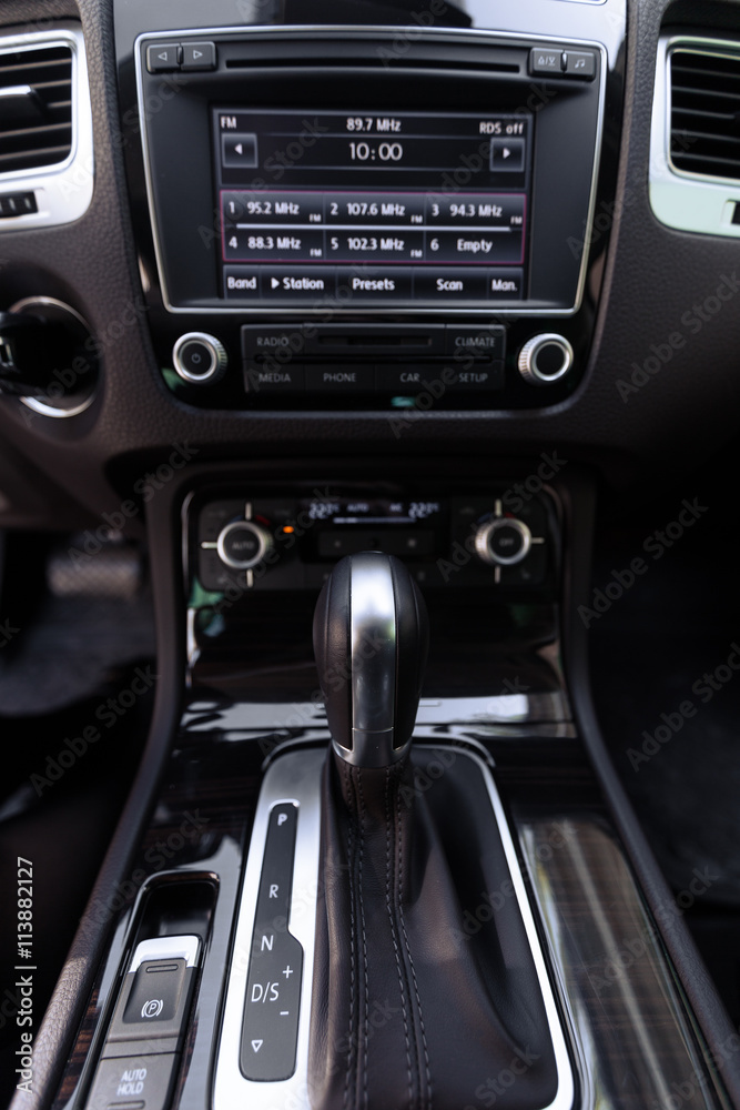 Fototapeta premium Automatic transmission gear shift in car