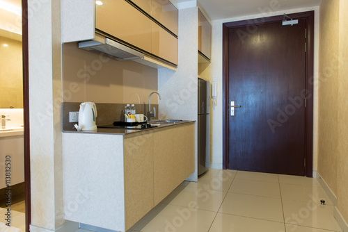 Small kitchen in apartment