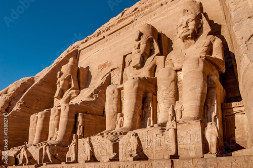 Colossus of The Great Temple of Ramesses II  Abu Simbel  Egypt.