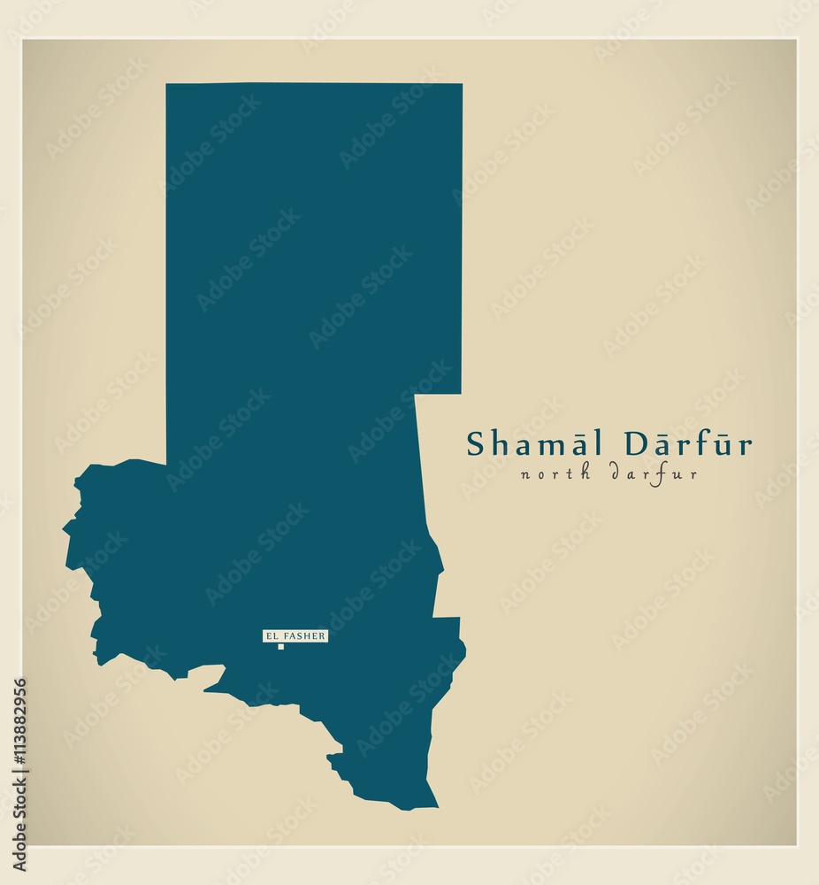 Modern Map - Shamal Darfur SD