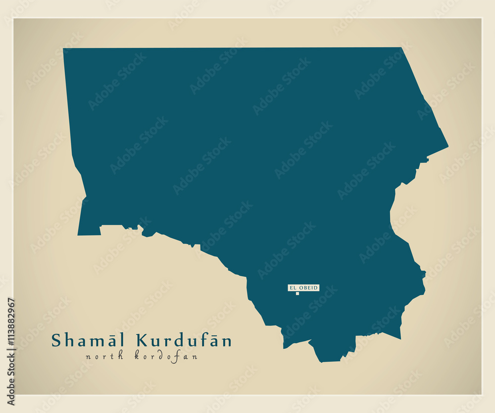 Modern Map - Shamal Kurdufan SD