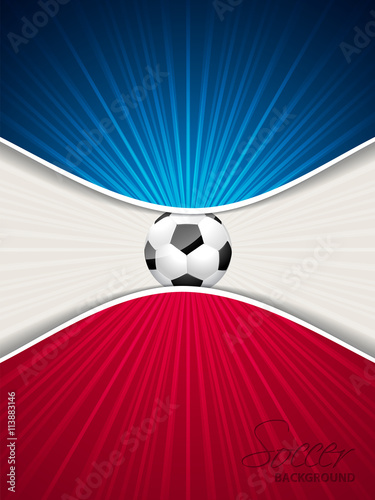 Abstract blue red soccer brochure