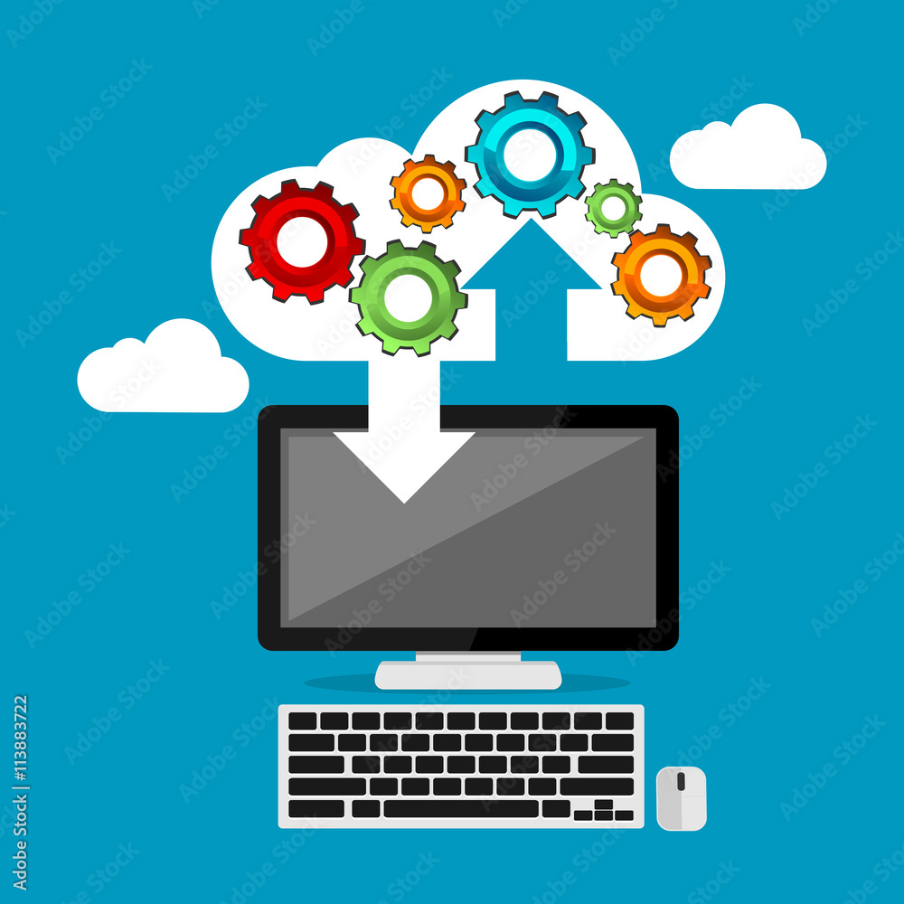 Cloud computing.
Cloud computing.