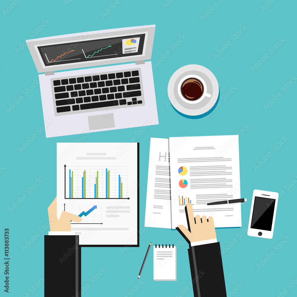 Business analysis and evaluation concept illustration. Flat design illustration concepts for business growth, management, analysis, business statistics, brainstorming.
Business analysis and evaluation concept illustration. Flat design illustration concepts for business growth, management, analysis, business statistics, brainstorming.