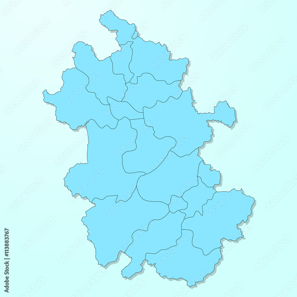 Anhui blue map on degraded background vector