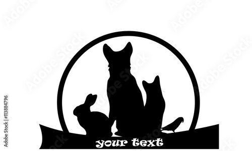 logo silhouette animali domestici