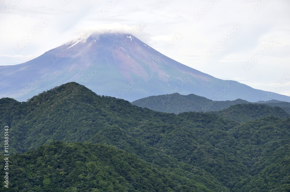 大室山からの夏の富士山