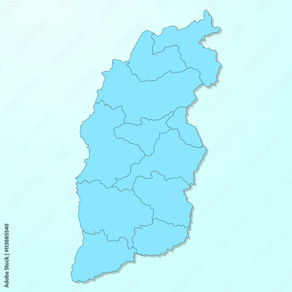 Shanxi blue map on degraded background vector
