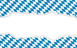 Bayern Rauten zerrissenes Papier Oktoberfest