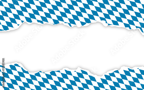 Bayern Rauten zerrissenes Papier Oktoberfest