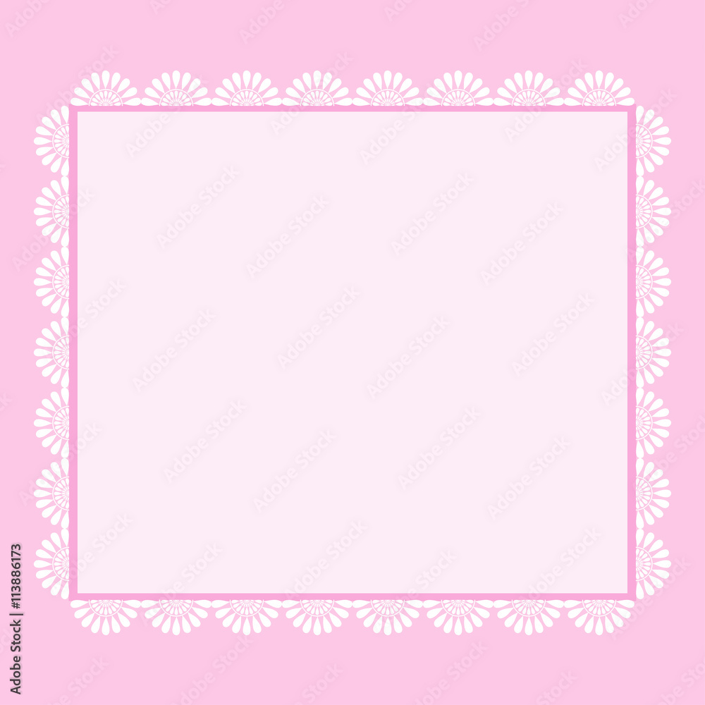 Pink background, greeting card, invitation