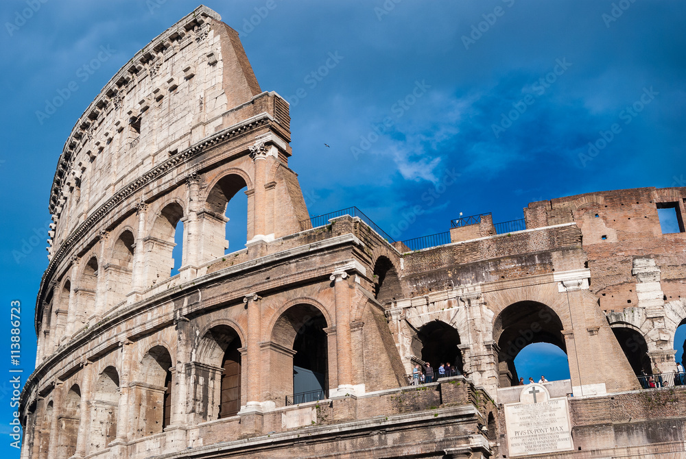 ROME, ITALY - APRIL 19, 2008: View of the Colosseum
