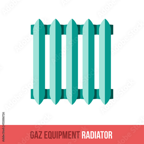 Vector flat icon gas equipment. Radiator.