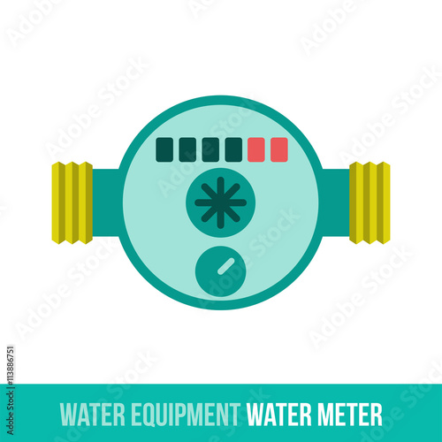 vector flat icon water meter