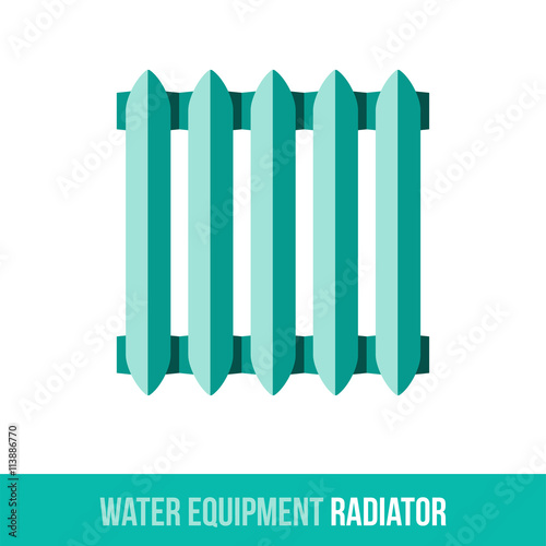 Vector flat icon central heating radiator