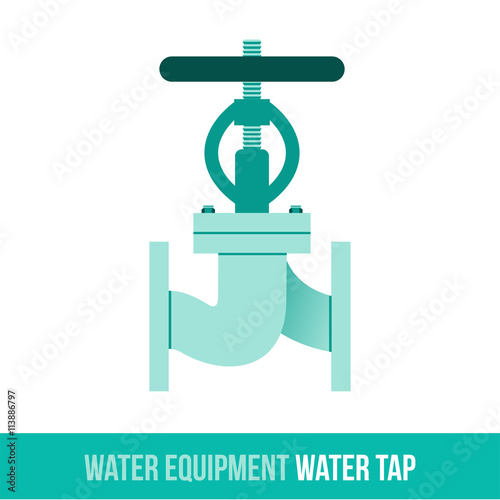 vector flat icon water tap