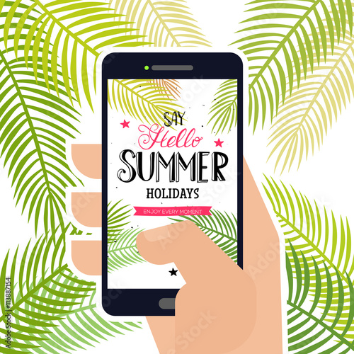 Hello summer holidays at telefon