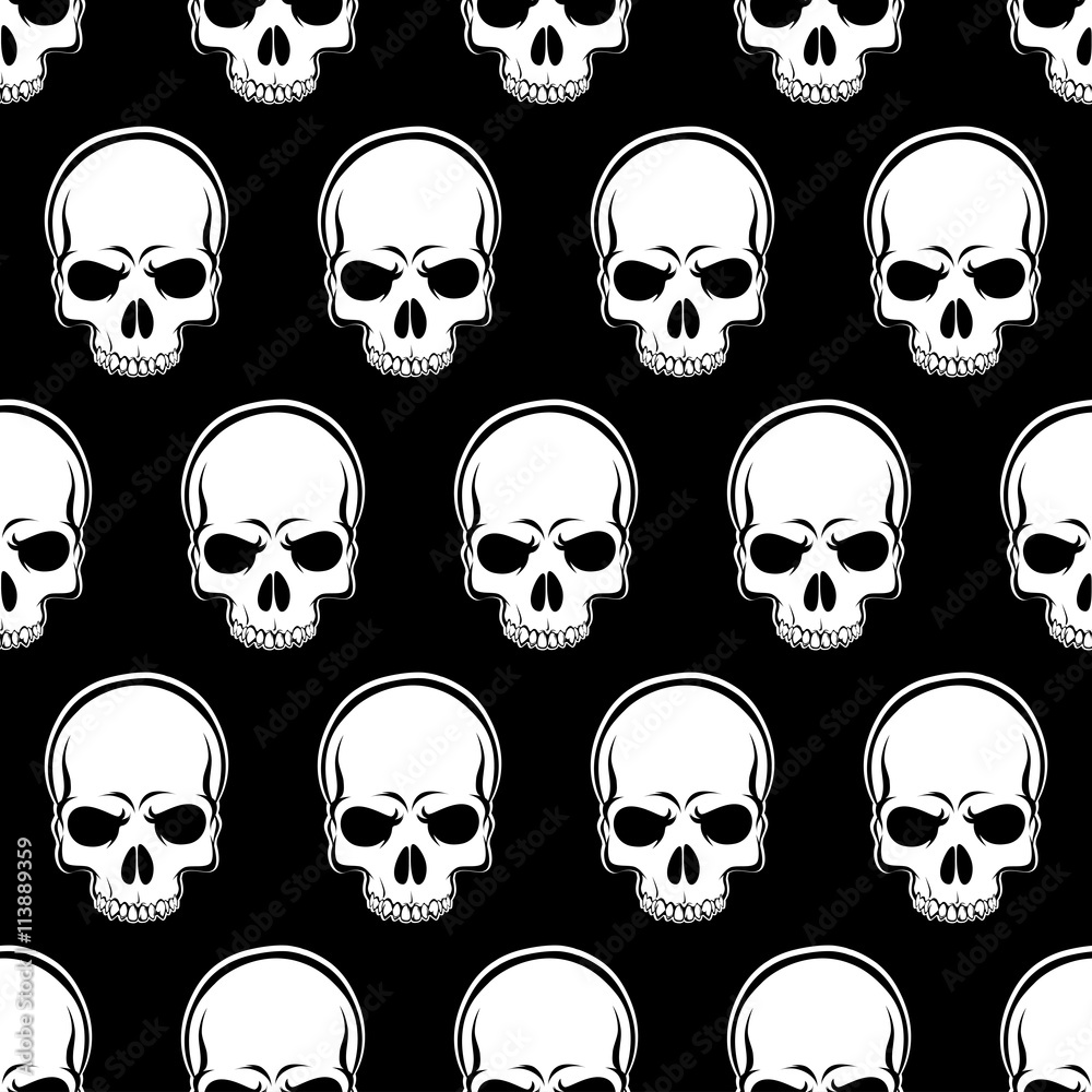 Vector Skulls - Seamless Looped Pattern Vector Skulls - Seamless Looped Pattern