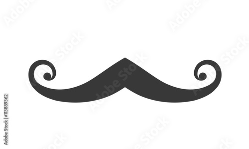 Icon of Mustache on White