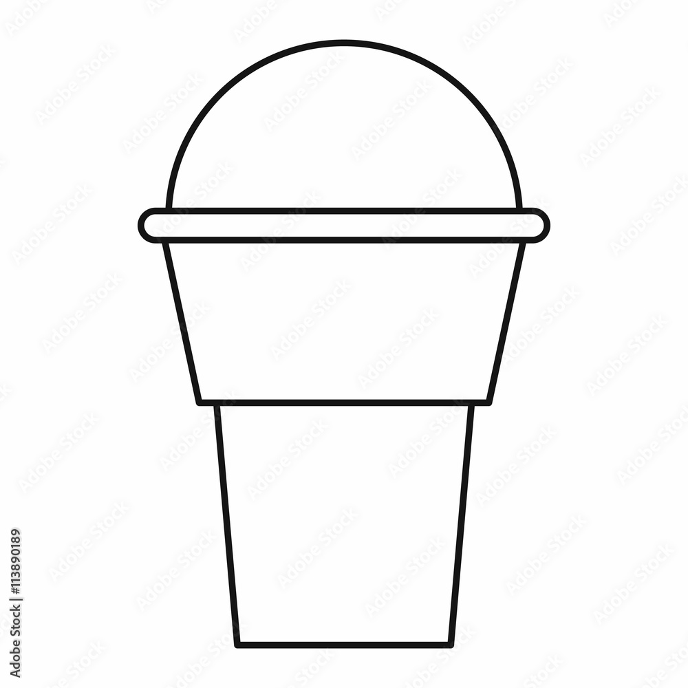 Ice Cream icon, outline style Ice Cream icon, outline style