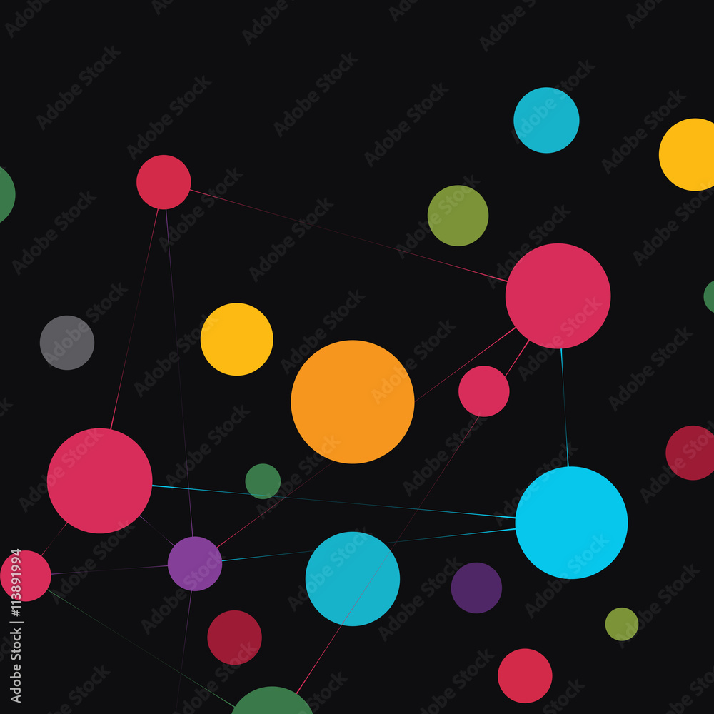 Vector Pattern with abstract molecule connect Vector Pattern with abstract molecule connect