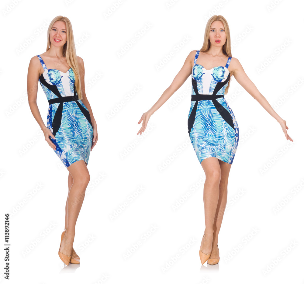 Composite photo of woman in various poses Composite photo of woman in various poses