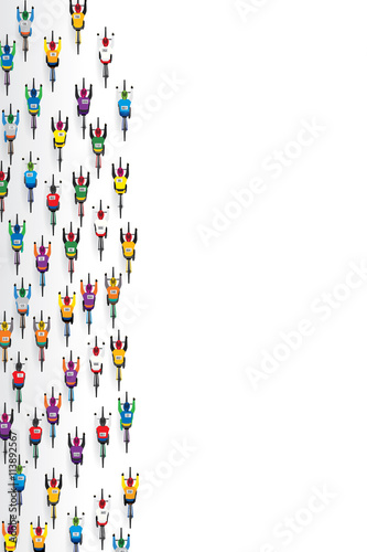 Top view of racing bicycle. Vector illustration