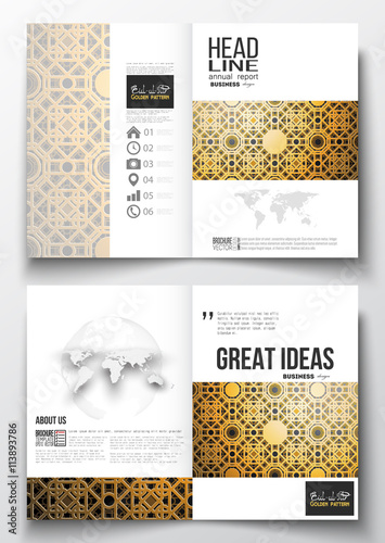 Sticker Set of business templates for brochure, magazine, flyer, booklet or annual report
