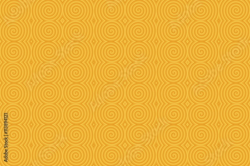 Illustration of repetitive orange spirals