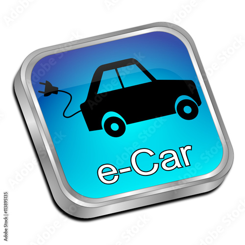 e-Car Button - 3D illustration