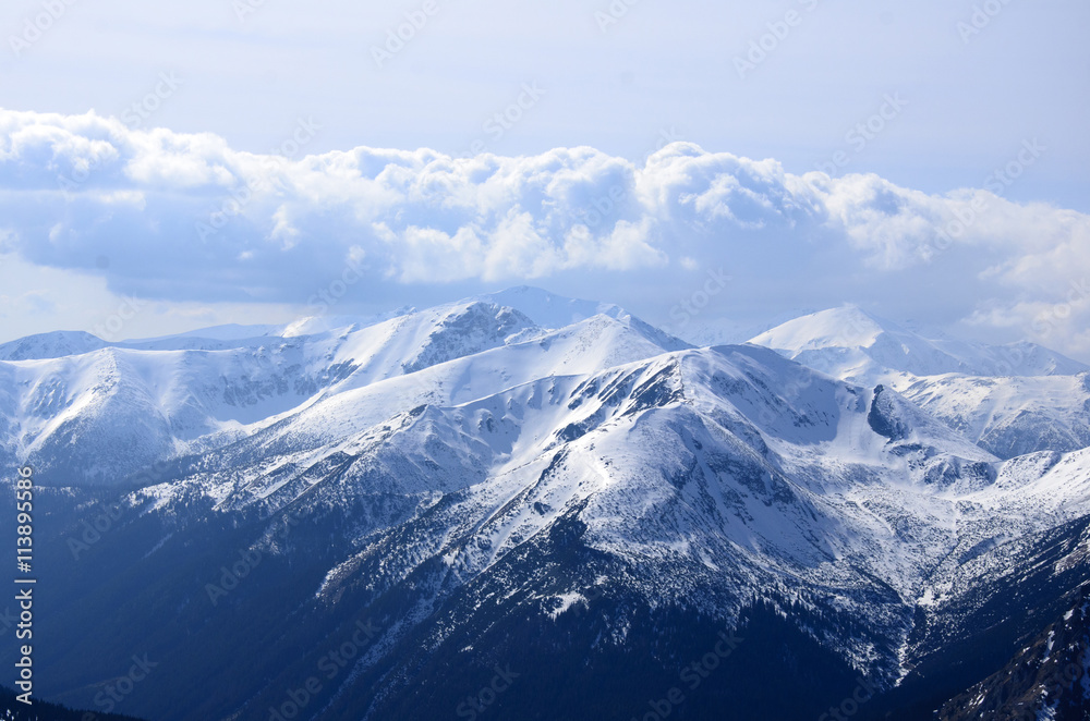 winter panorama of mountains winter panorama of mountains