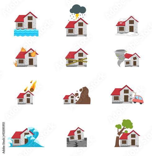Illustration of natural disaster icon