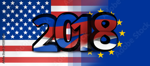 USA europe russia 2018 font...