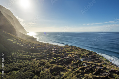 Madeira coast - cliffs in Achadas da Cruz, Portugal