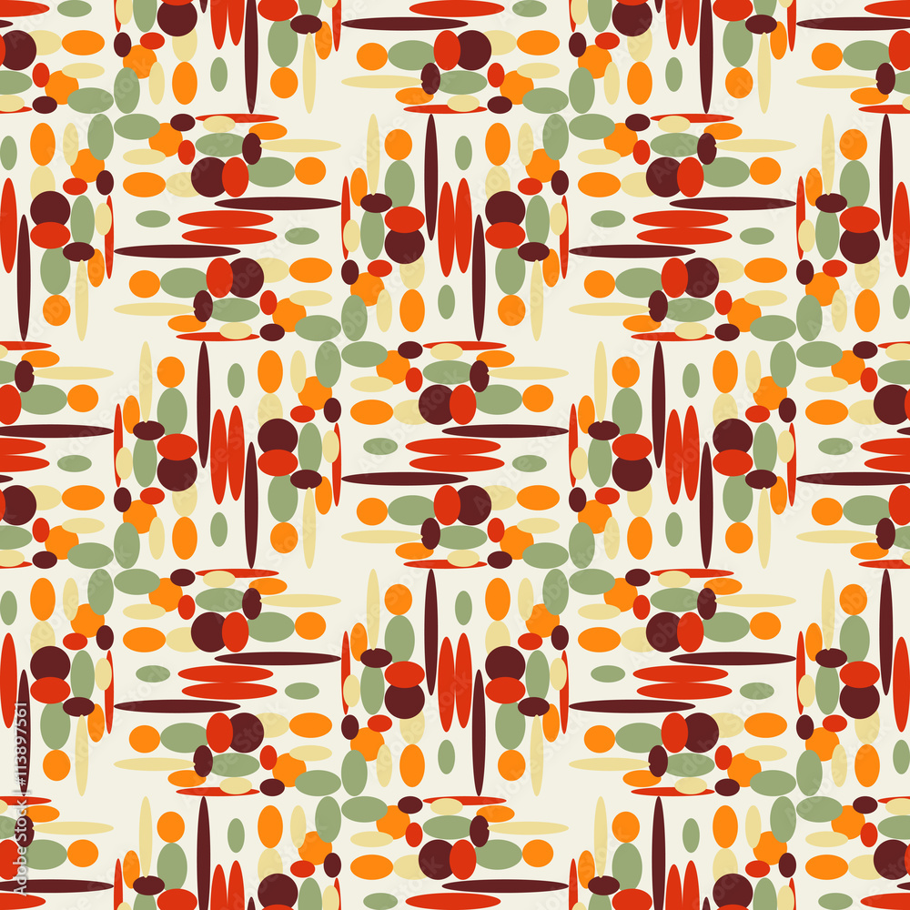 Fototapeta premium Pattern abstraction of colored ovals