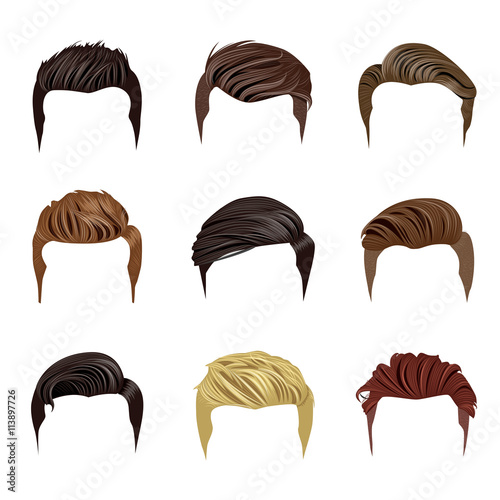 Set of Men's Hairstyles