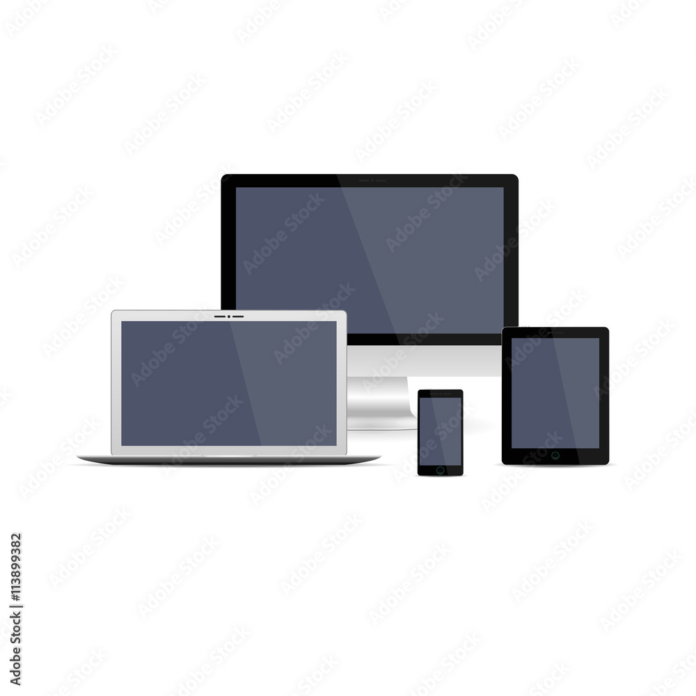 Set of realistic gadget Set of realistic gadget