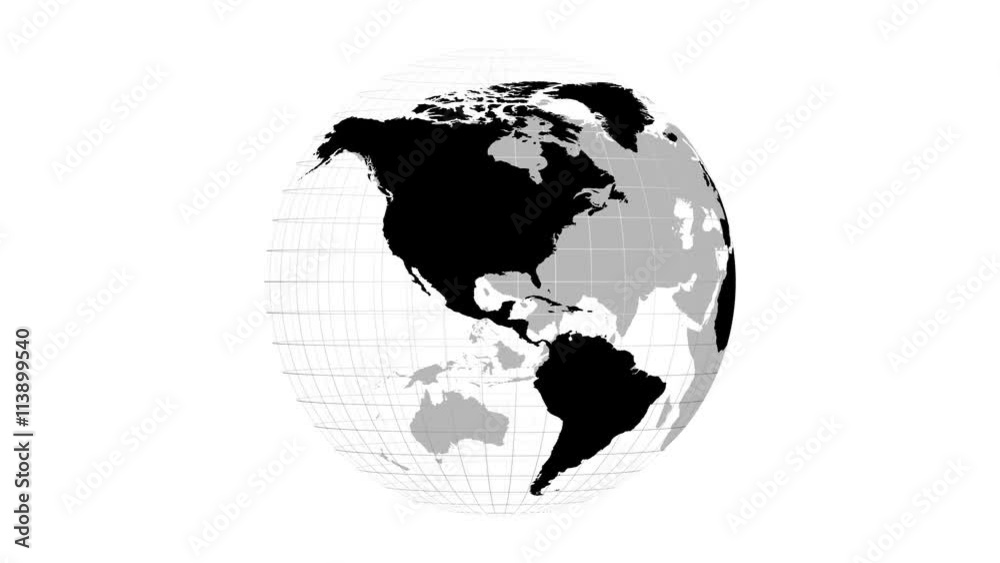 Rotating Earth globe. Loopable on white background
Rotating Earth globe. Loopable on white background