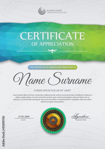 Qualification certificate blank template 