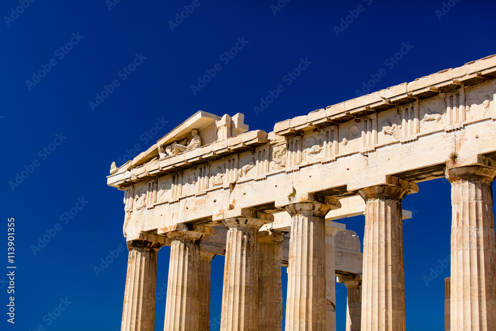 Naklejka premium ancient columns in Greece