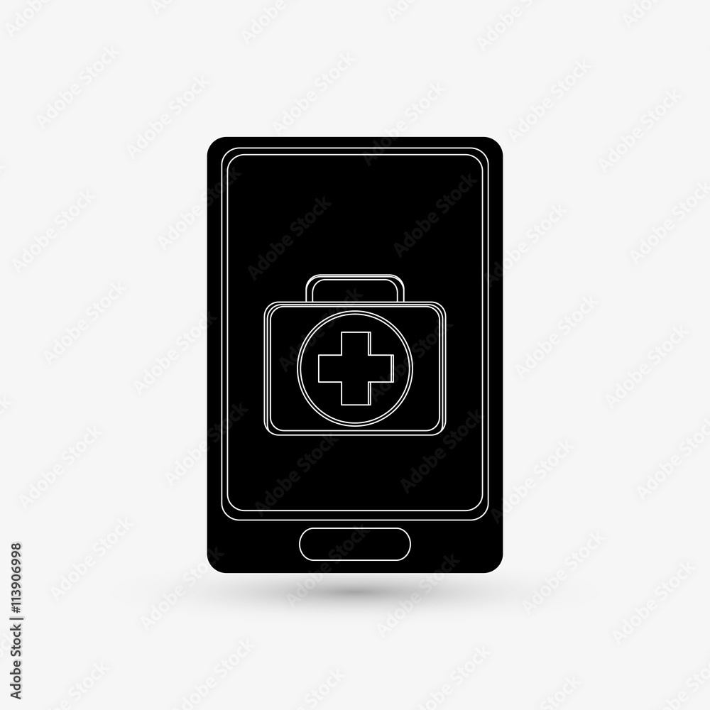 Medical care design. Health care icon. Flat illustration, vector