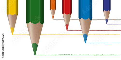 colored pencils draw lines