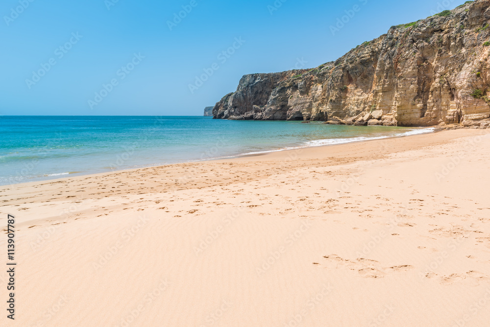 Praia do Beliche - beautiful coast and beach of Algarve, Portugal
