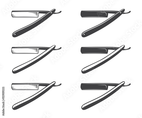 Old Straight razor vector