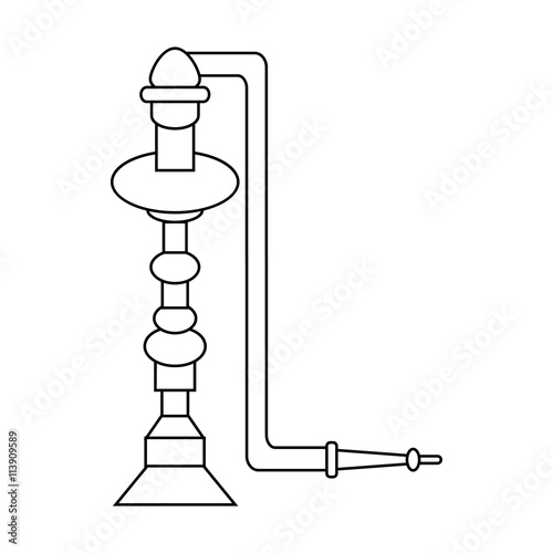 Hookah icon in outline style