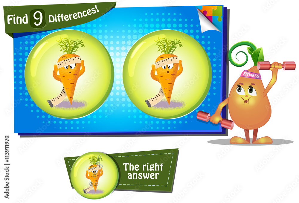 Fototapeta premium differences the funny carrot